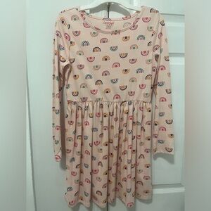 🎀4/$25 Cat & Jack Girls Rainbow long sleeve Dress Size L (10/12) 🌈 👗